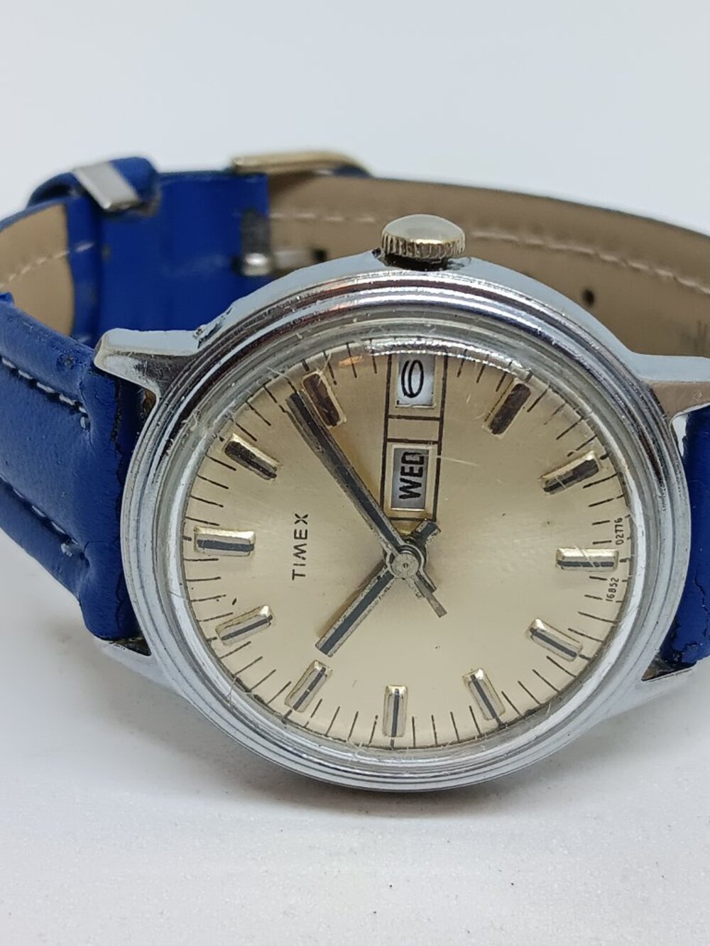 VINTAGE 1976 Timex Mercury M27 16852-02776 Men's 35mm Mechanical Day/Date Watch - Picture 6 of 11